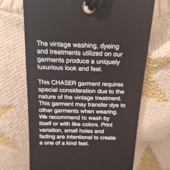 Cream and Tan Crew Neck Sweater with Star Pattern - Picture 7 of 9